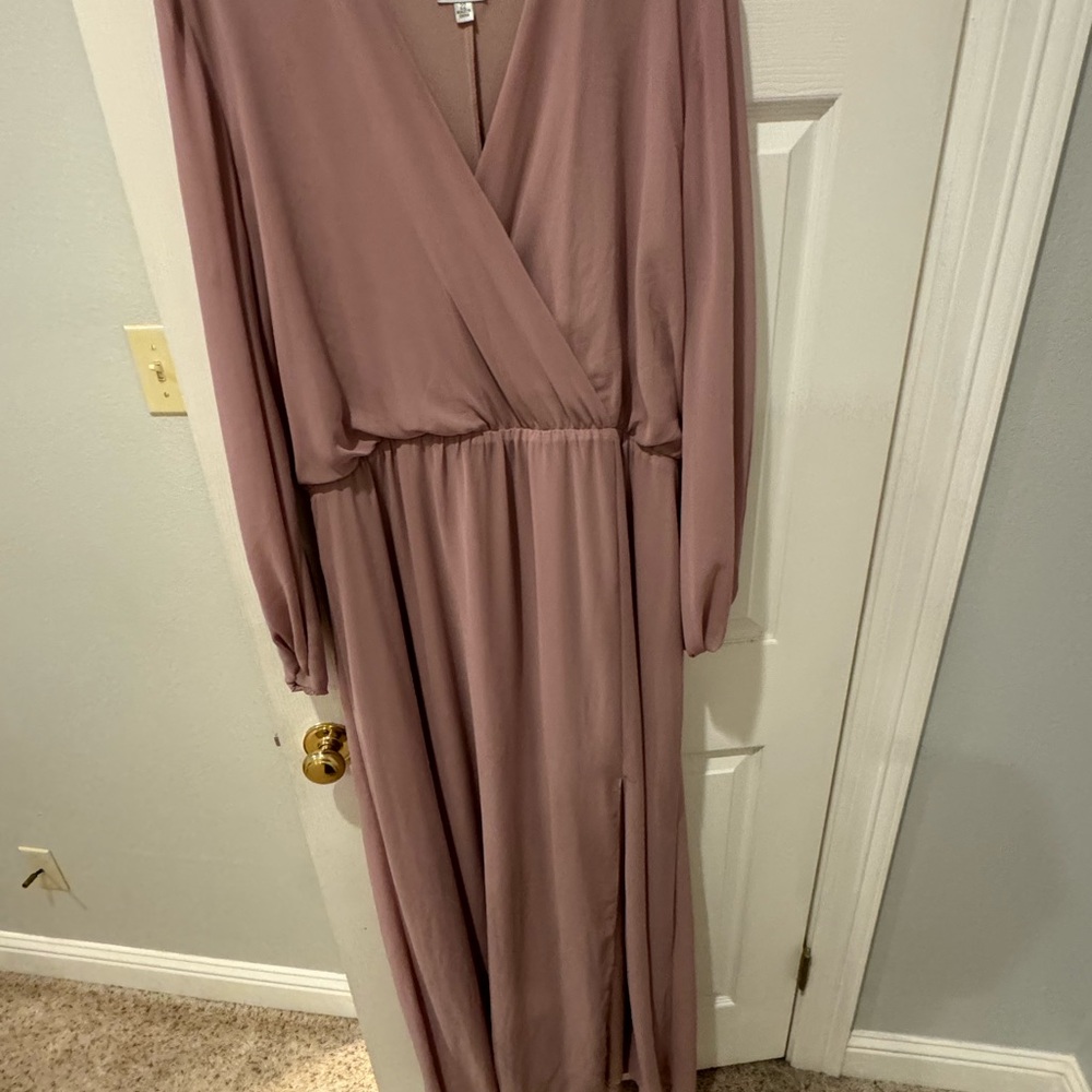 Elegant Mauve Maxi Dress ~ Plus Size 22